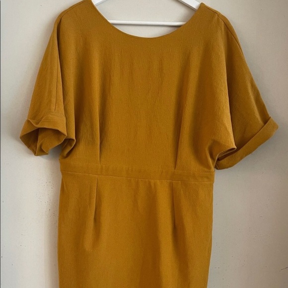 ASOS Curve NWT Gold Wiggle Midi Dress US size 22 - Picture 3 of 9